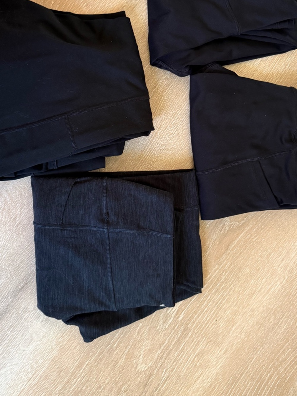 Set of 3: Victoria's Secret Black Seamless Leggings - Dark Heather Detail